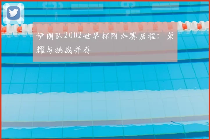 伊朗队2002世界杯附加赛历程:荣耀与挑战并存